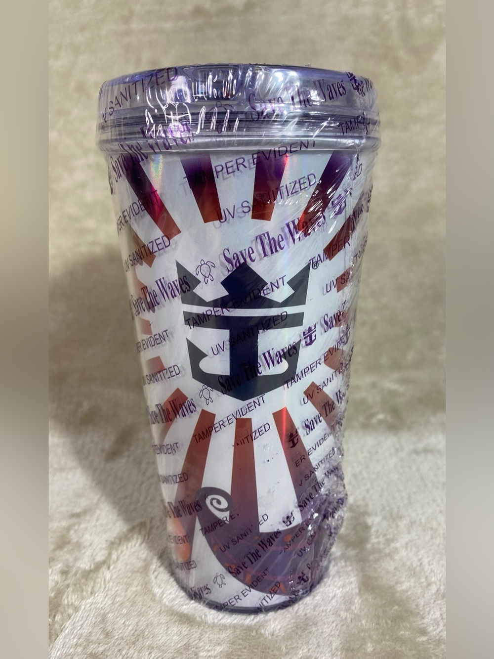 Royal Caribbean Save The Waves 2022 Coca Cola Travel Cup Tumbler Sealed NEW